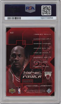 Michael Jordan from the 1999-00 Upper Deck set graded by PSA and given an overall grade of 10.