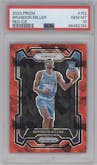 Brandon Miller from the 2023-24 Panini Prizm set featuring a Red Ice parallel graded by PSA and given an overall grade of 10.