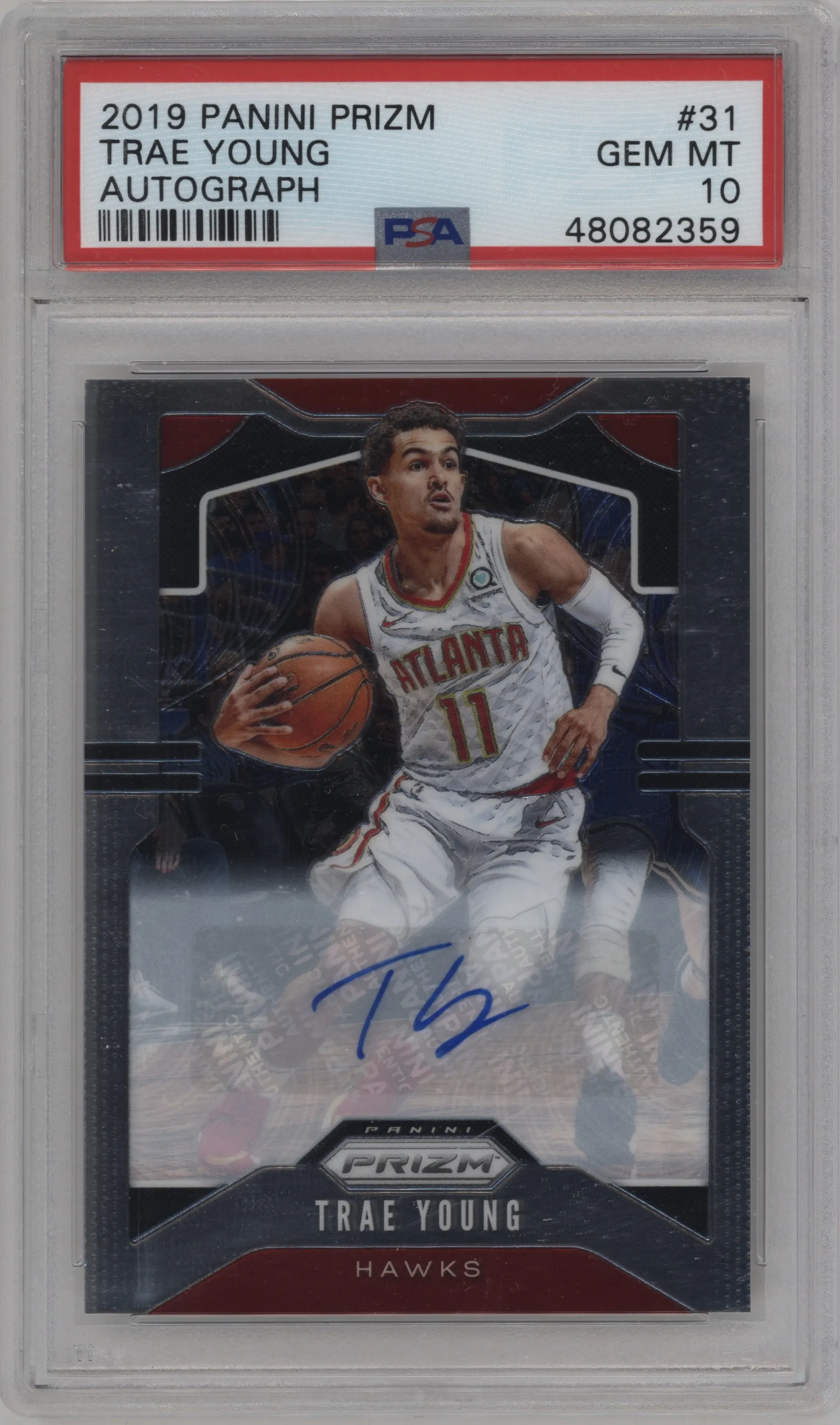 2019 Panini Prizm Auto Trae Young PSA 10