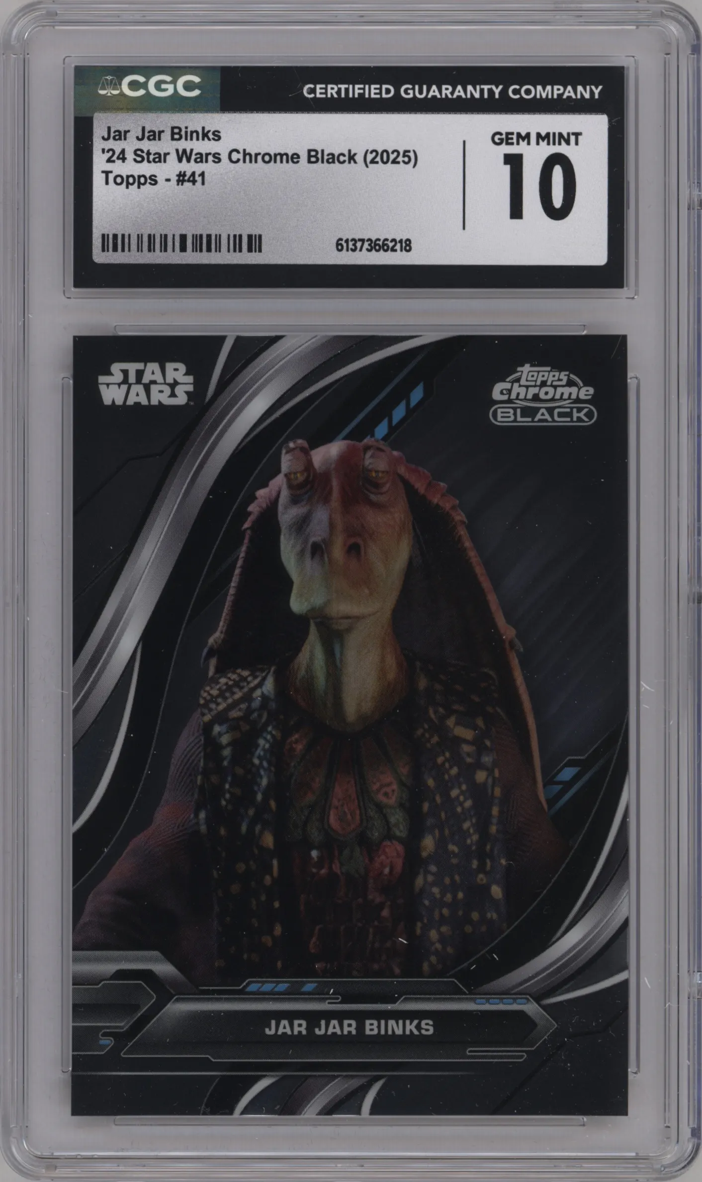 2024 Topps Chrome Black Star Wars Jar Jar Binks #41 CGC 10