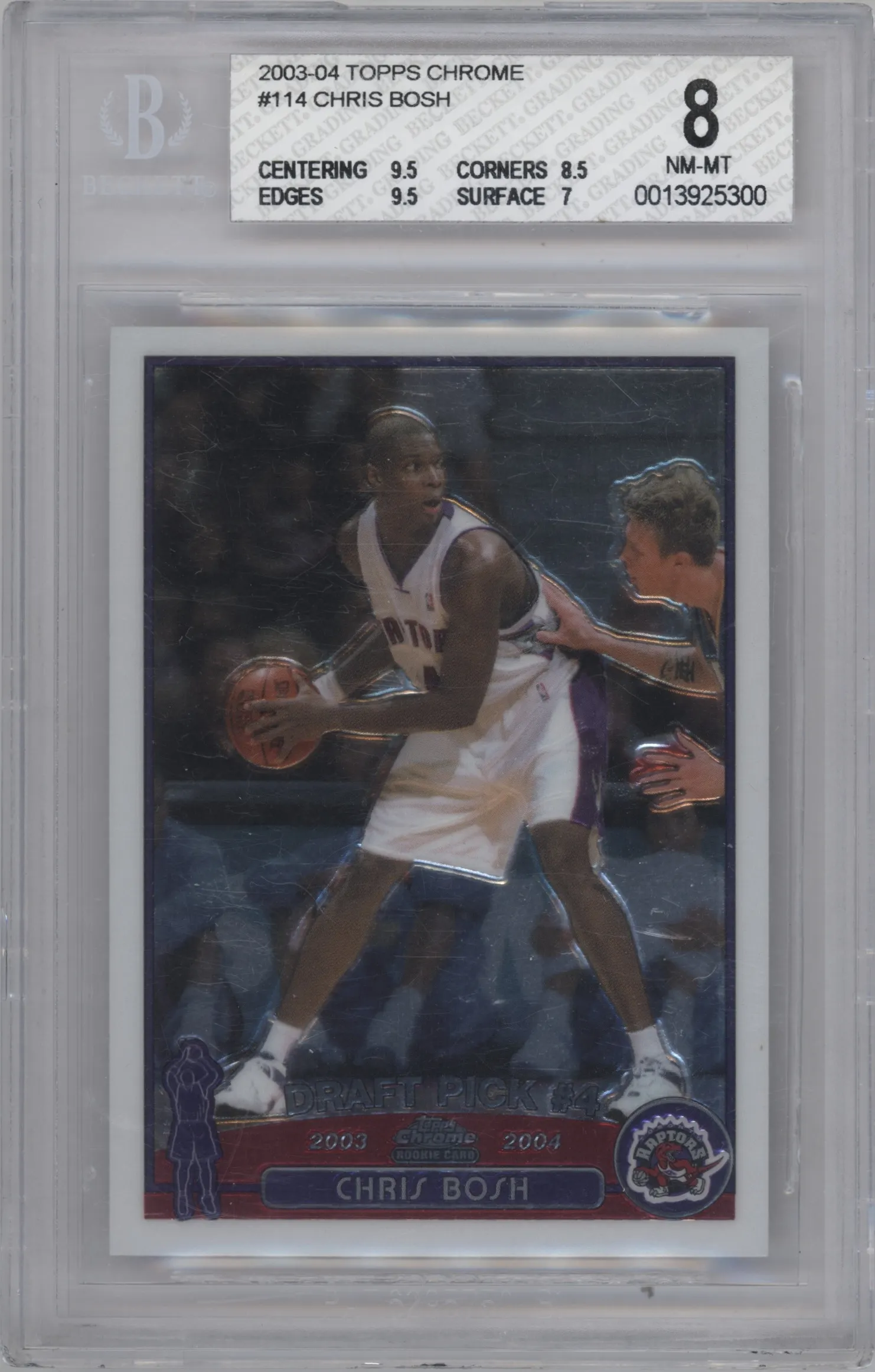 2003 Topps Chrome Chris Bosh #114 BGS 8