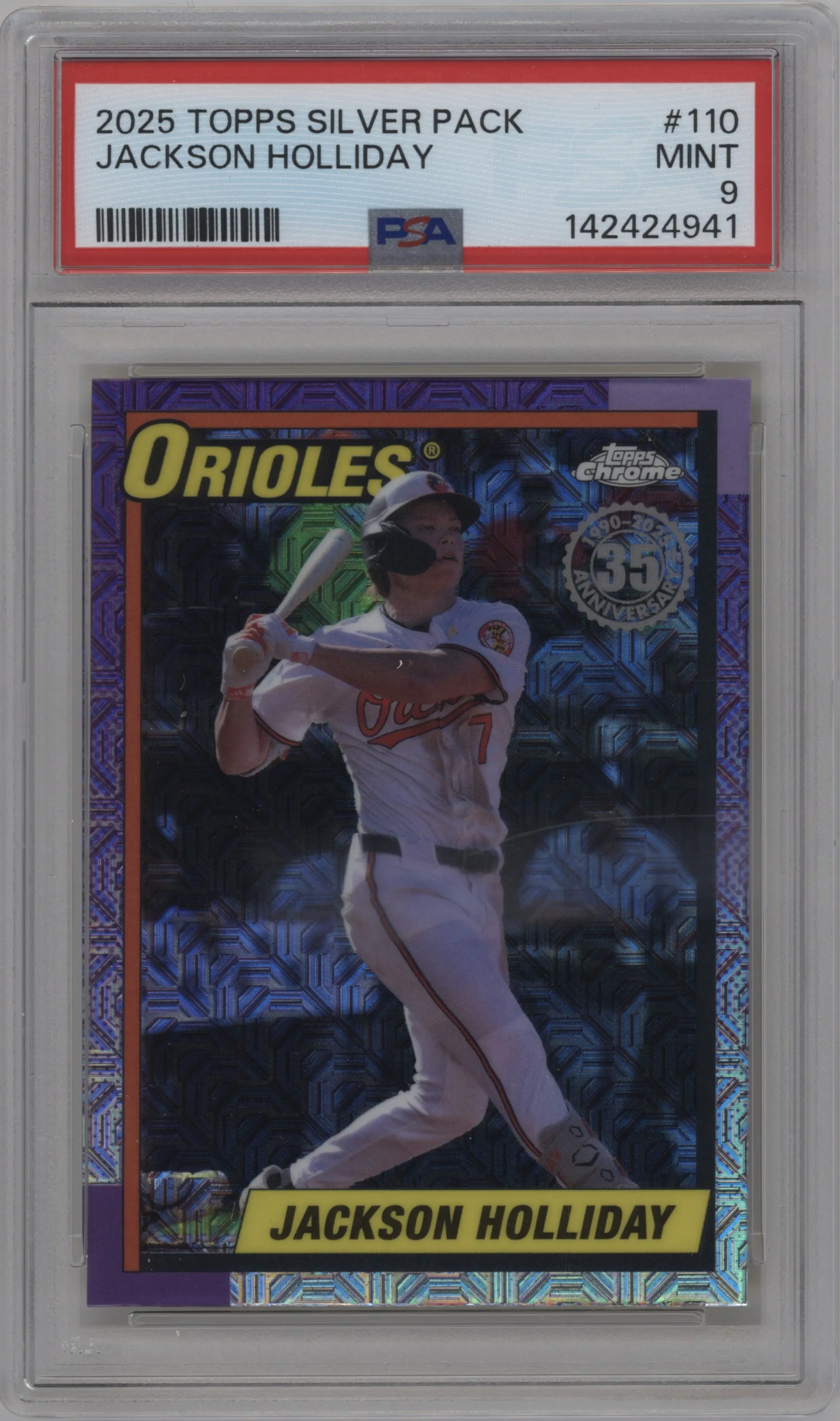 2025 Topps 1990 35th Anniv.Chr. Jackson Holliday PSA 9