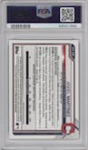 Angel Martinez from the 2021 Bowman set graded by PSA and given an overall grade of 10.
