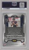 C.J. Stroud from the 2023 Panini Prizm set featuring a Green Wave  parallel graded by PSA and given an overall grade of 9.