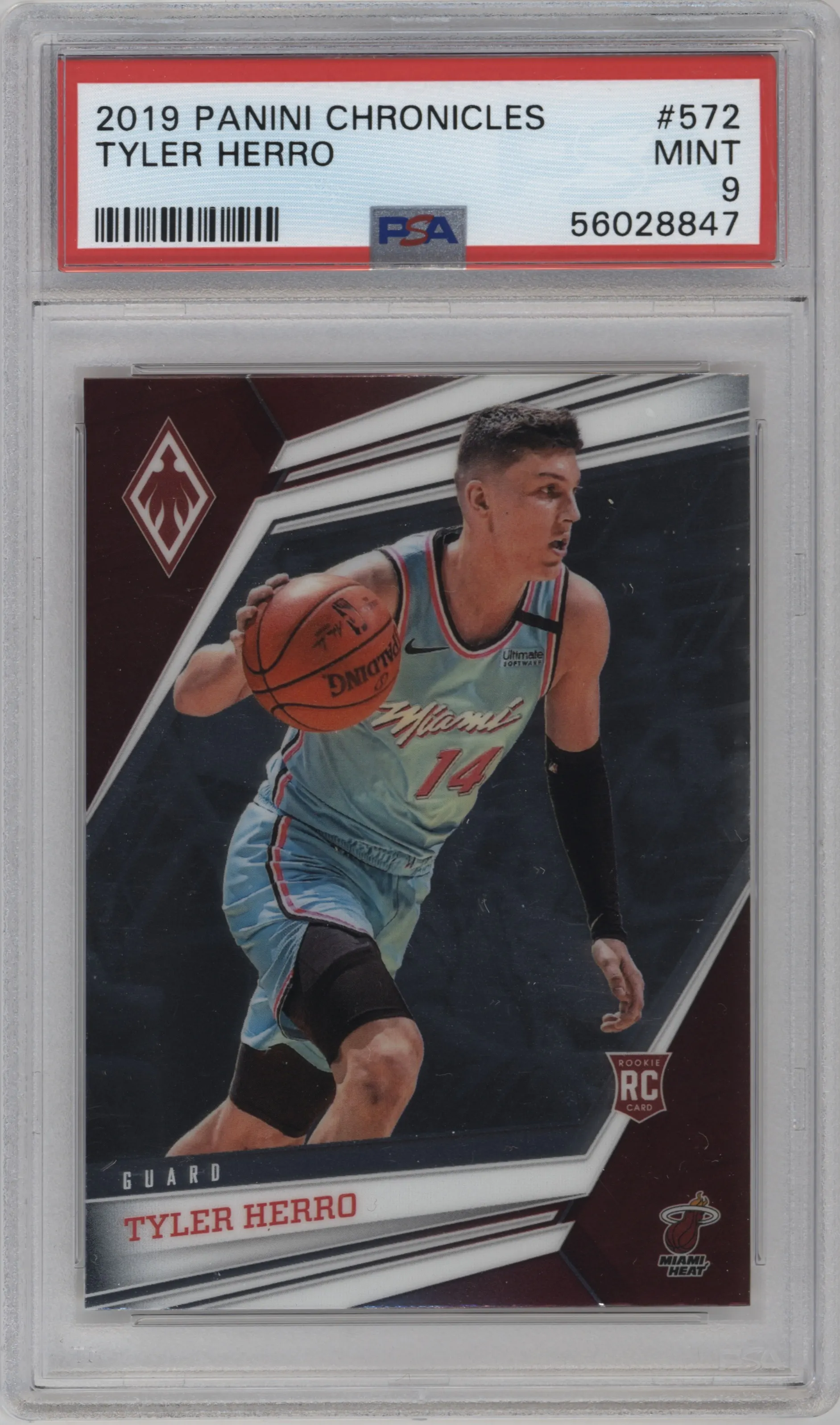 2019 Panini Chronicles Phoenix Tyler Herro PSA 9