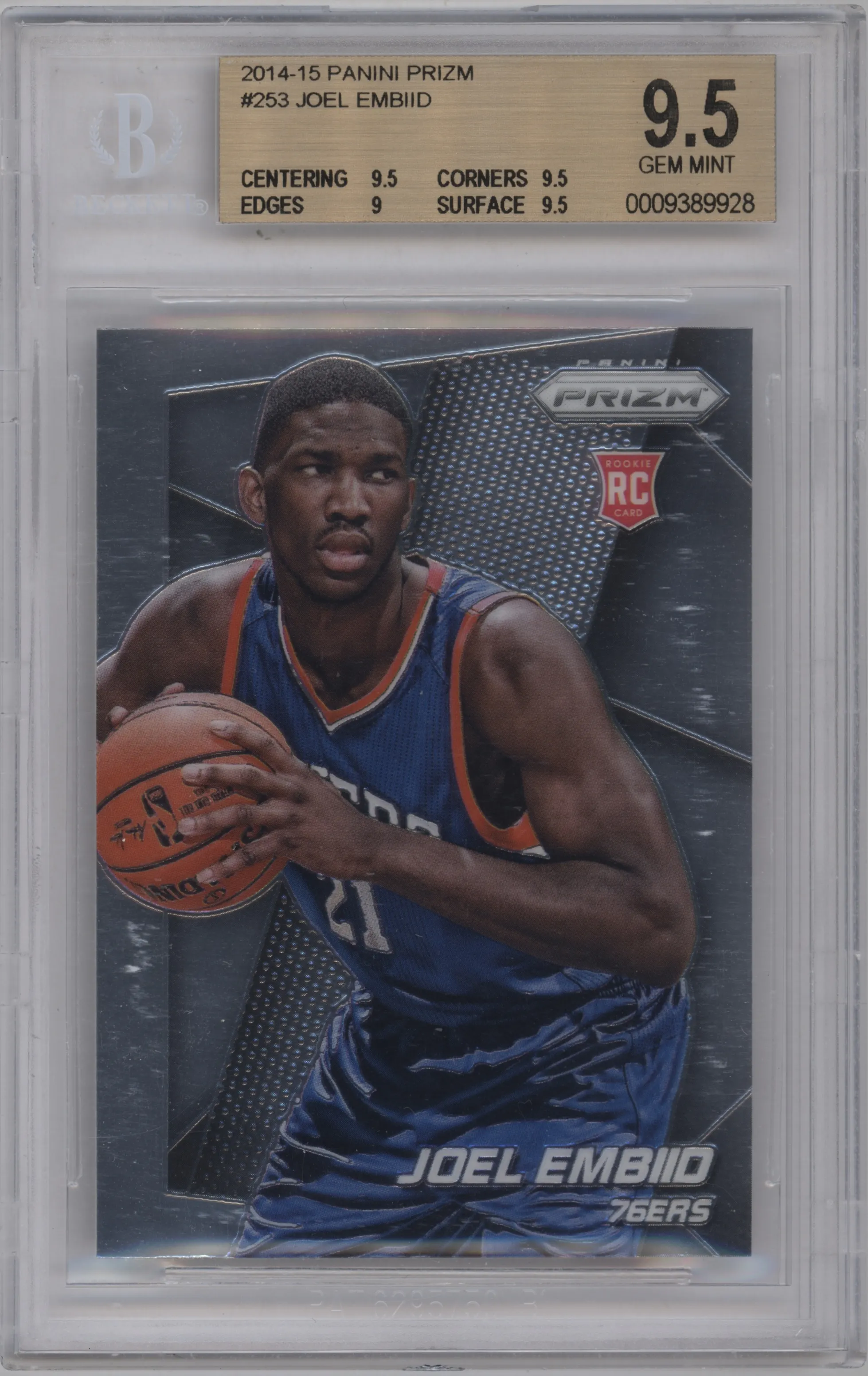 2014 Panini Prizm Joel Embiid BGS 9.5
