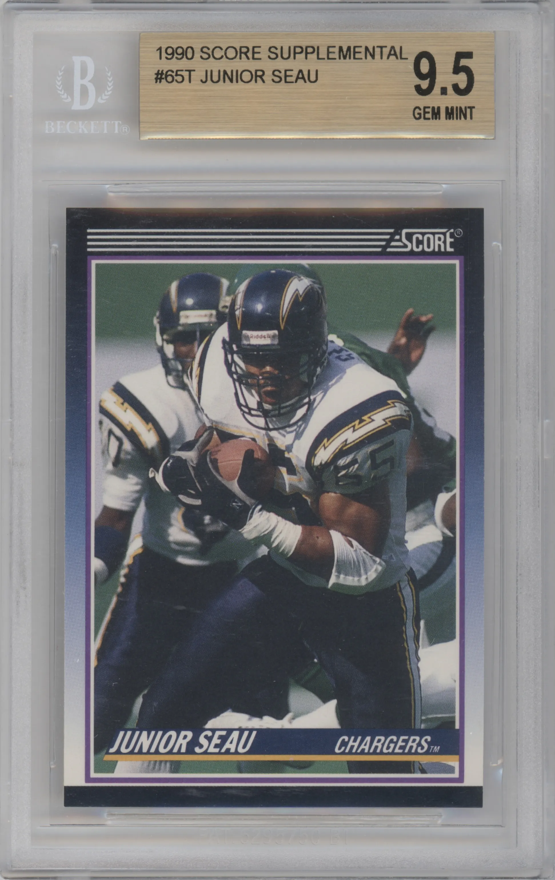 1990 Score Supplemental Junior Seau BGS 9.5