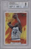 Shaquille O'Neal from the 1996-97 Topps set graded by Beckett and given an overall grade of 9.