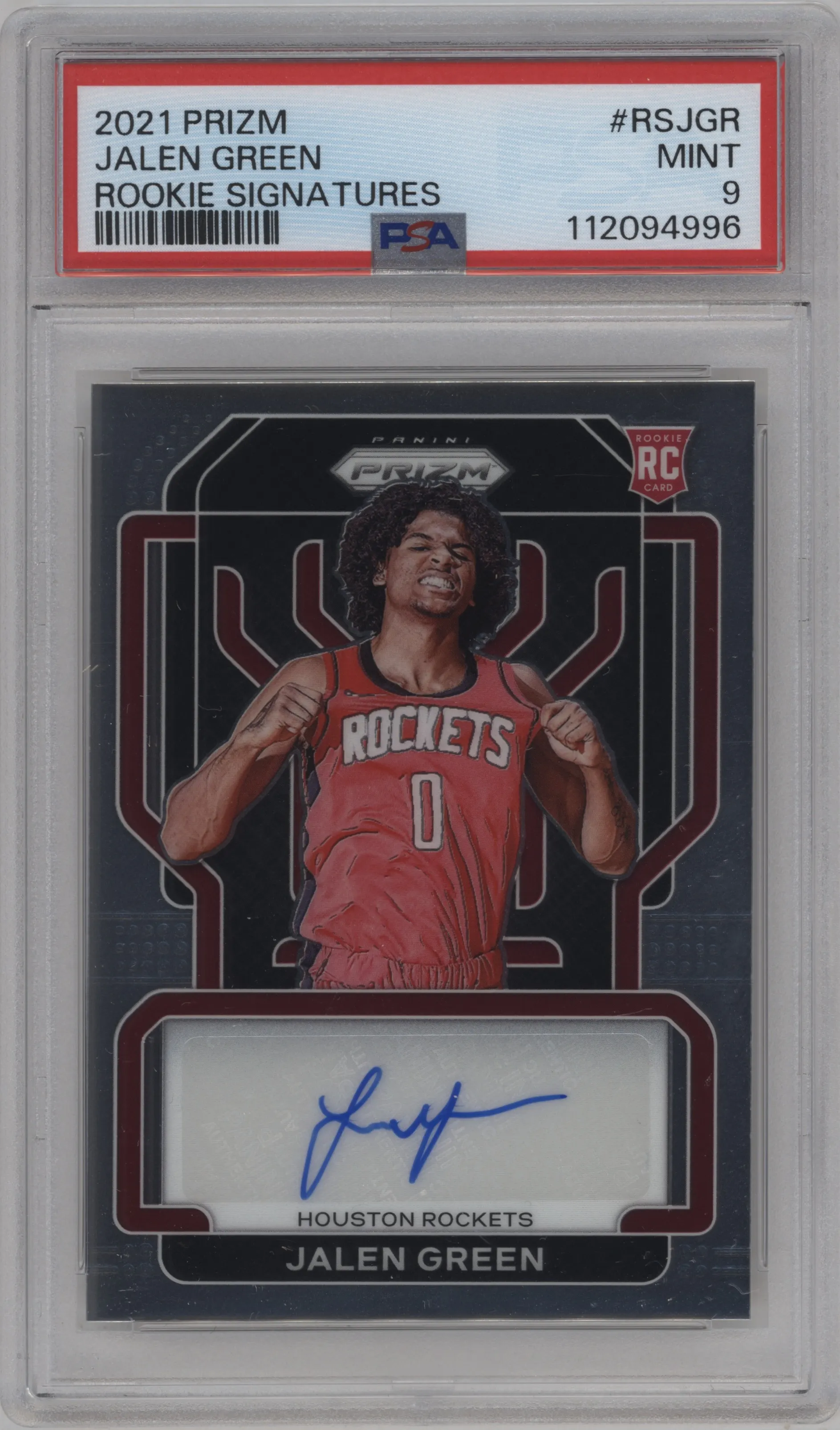 2021 Panini Prizm Rke.Sig. Jalen Green PSA 9