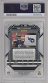 Treylon Burks from the 2022 Panini Prizm set featuring a No Huddle parallel graded by PSA and given an overall grade of 10.