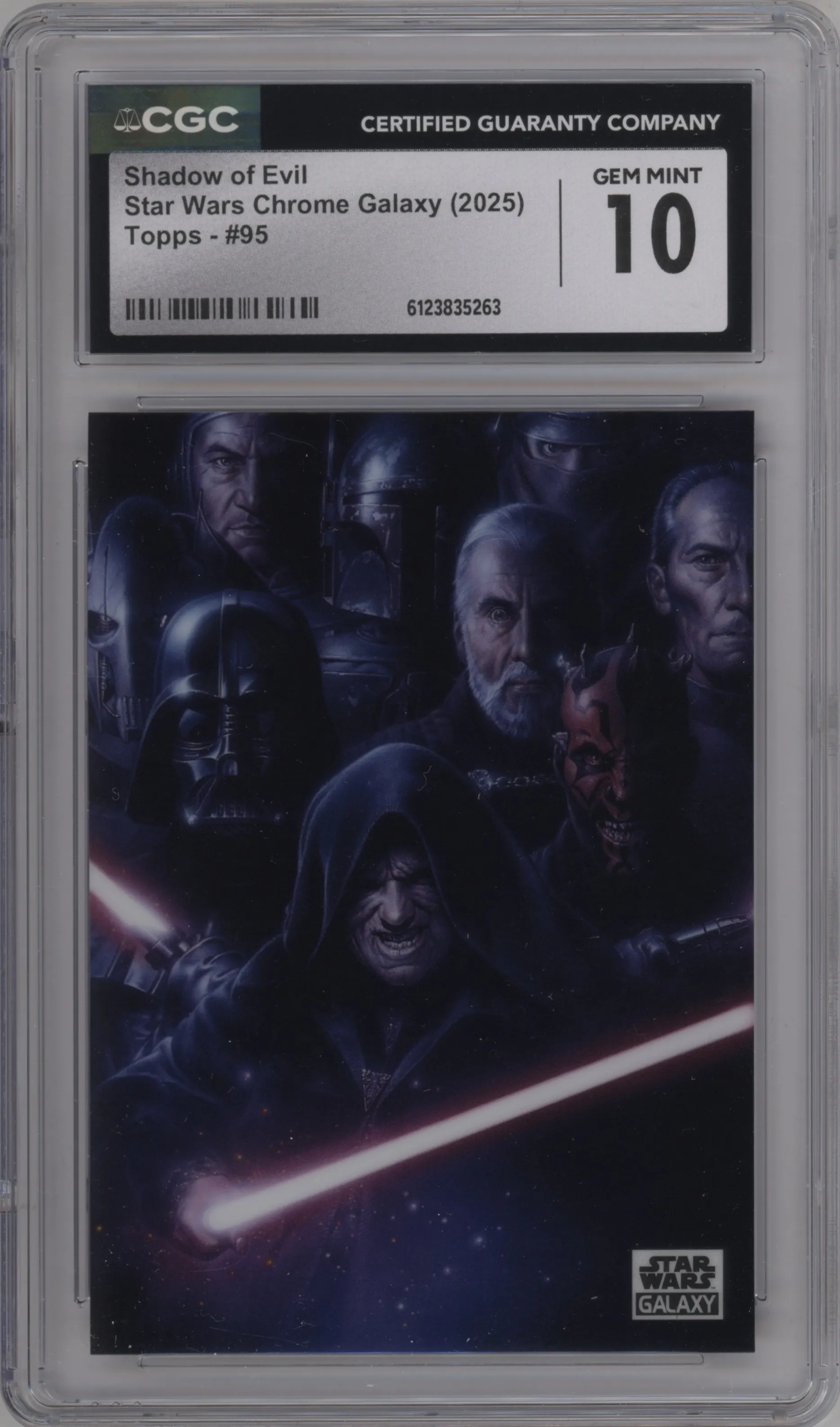2025 Topps Chrome Star Wars Galaxy Shadow of Evil #95 CGC 10
