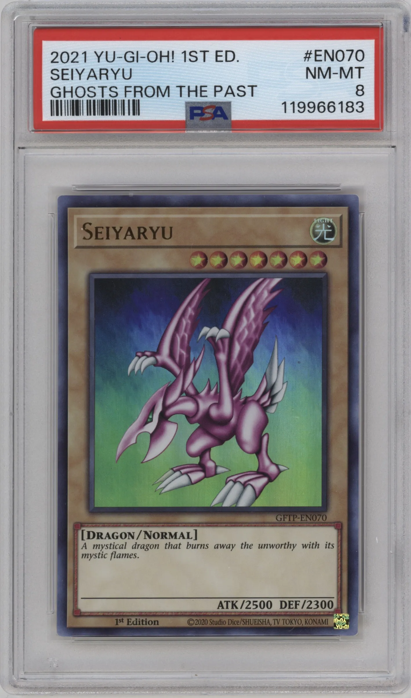 2021 Yu-Gi-Oh! Ghosts From the Past Seiyaryu #GFTP-EN070 PSA 8