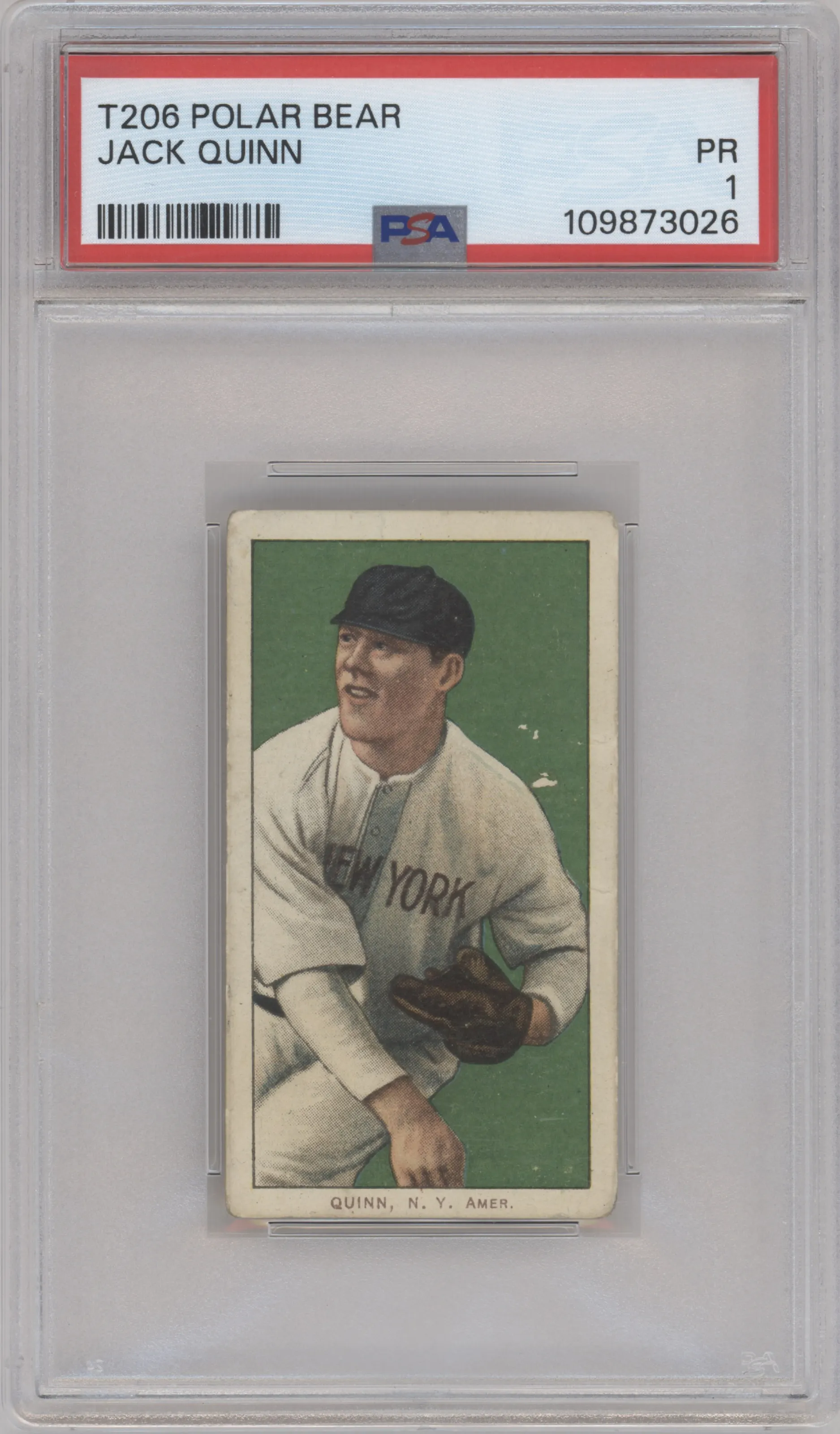 1909 T206 Polar Bear Jack Quinn #NNO PSA 1