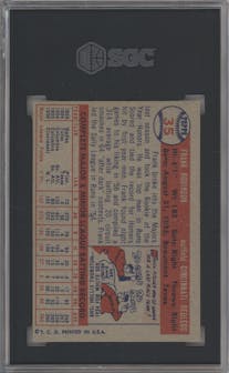 Frank Robinson from the 1957 Topps set graded by SGC and given an overall grade of 3.5.