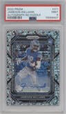 Jameson Williams from the 2022 Panini Prizm set featuring a No Huddle parallel graded by PSA and given an overall grade of 9.