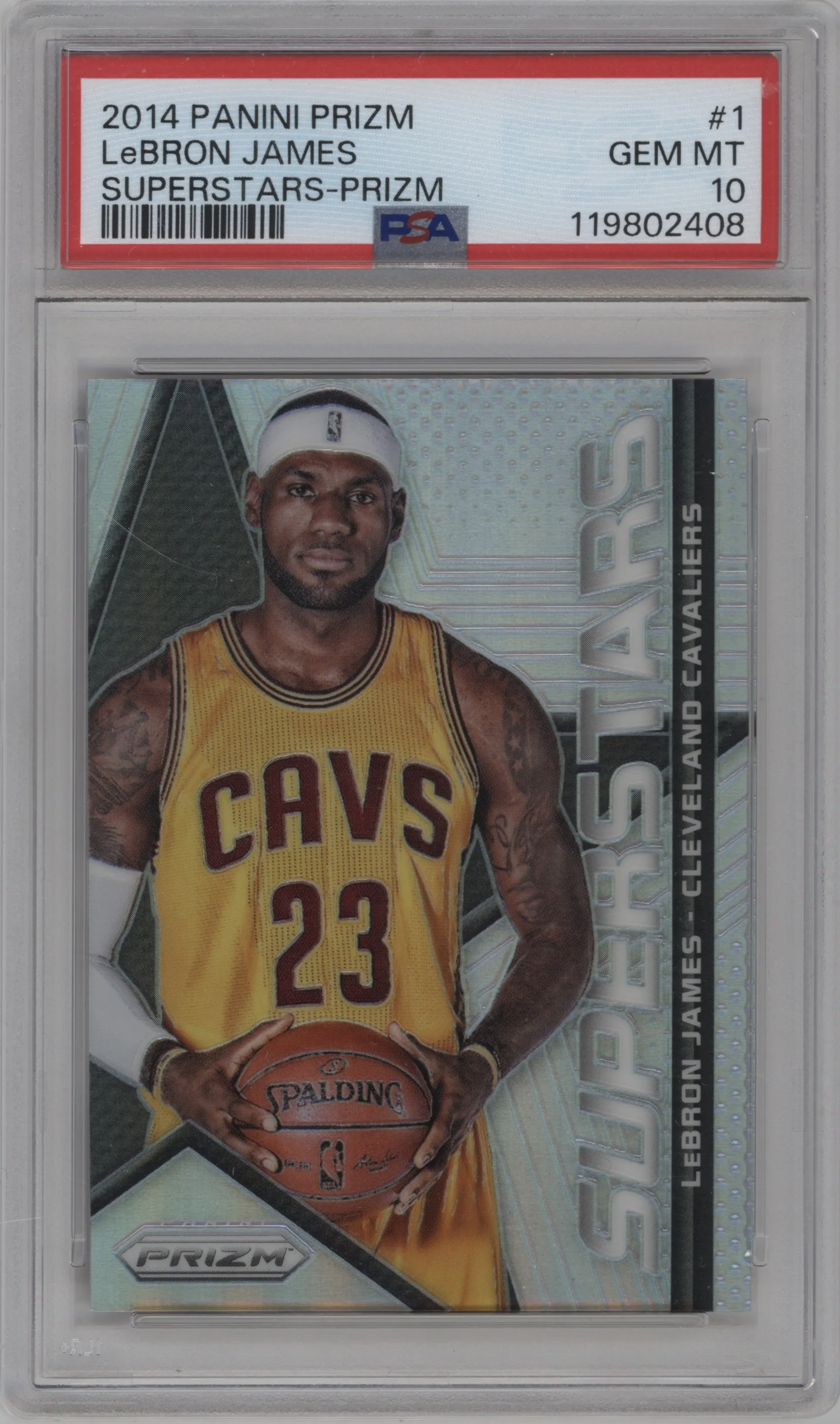 2014 Panini Prizm Superstars LeBron James Prizm #1 PSA 10
