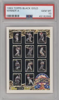 Winner A (1-11) from the 1993 Topps set graded by PSA and given an overall grade of 10.