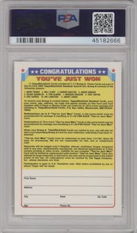 Winner A (1-11) from the 1993 Topps set graded by PSA and given an overall grade of 10.
