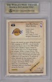 Kobe Bryant from the 2012-13 Panini Kobe Anthology  set graded by Beckett and given an overall grade of 9.5.
