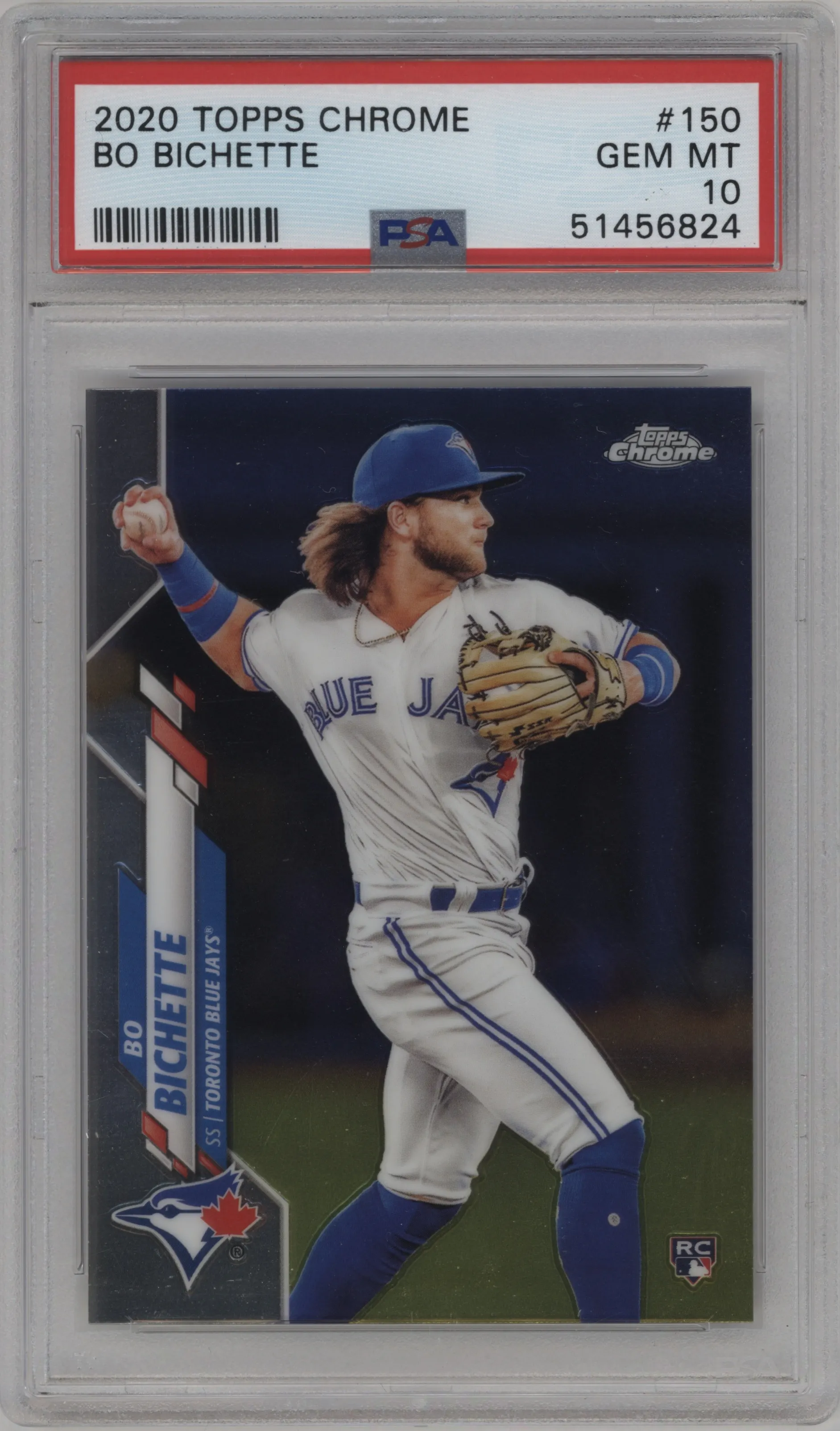 2020 Topps Chrome Bo Bichette PSA 10