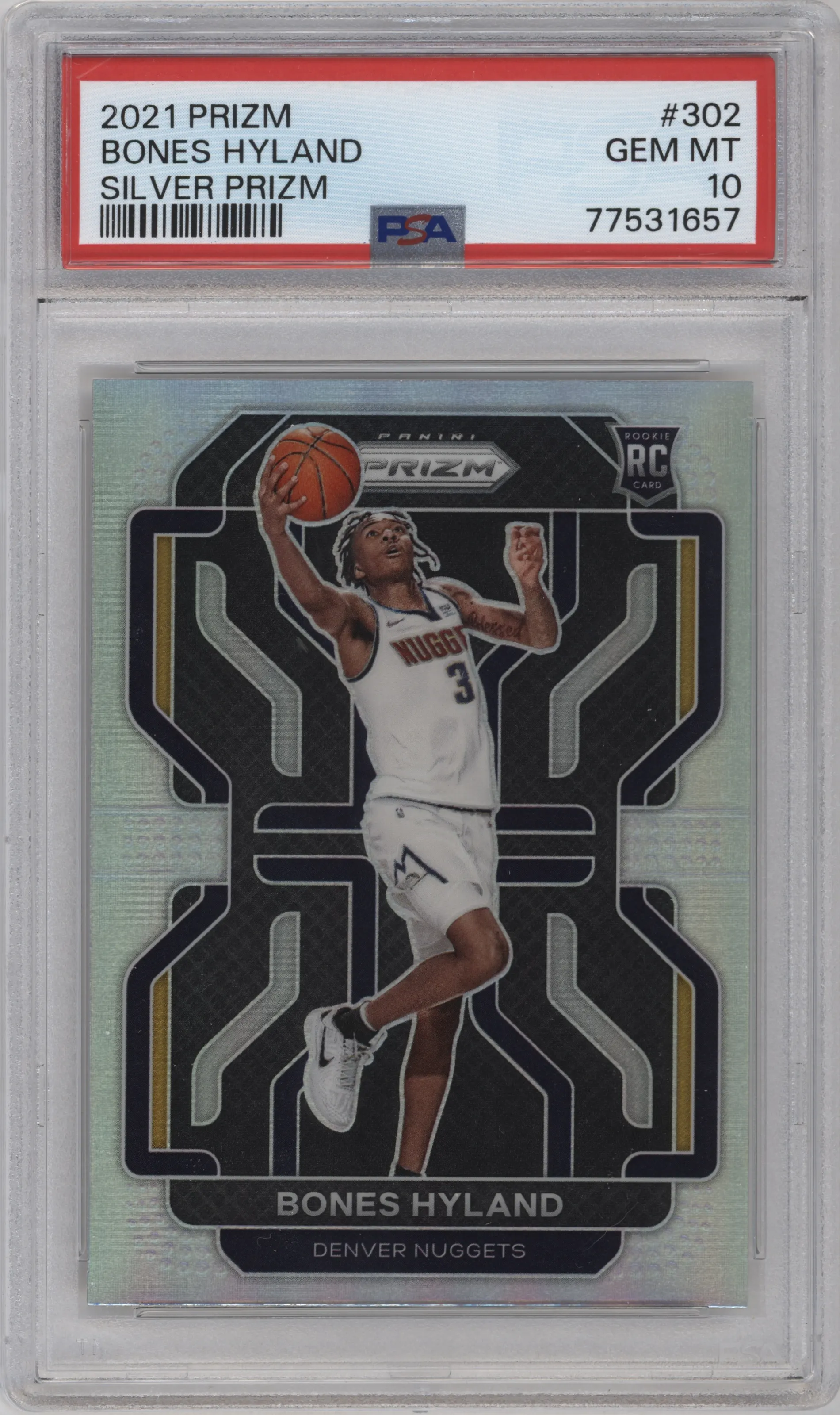 2021 Panini Prizm Bones Hyland Silver Prizm PSA 10