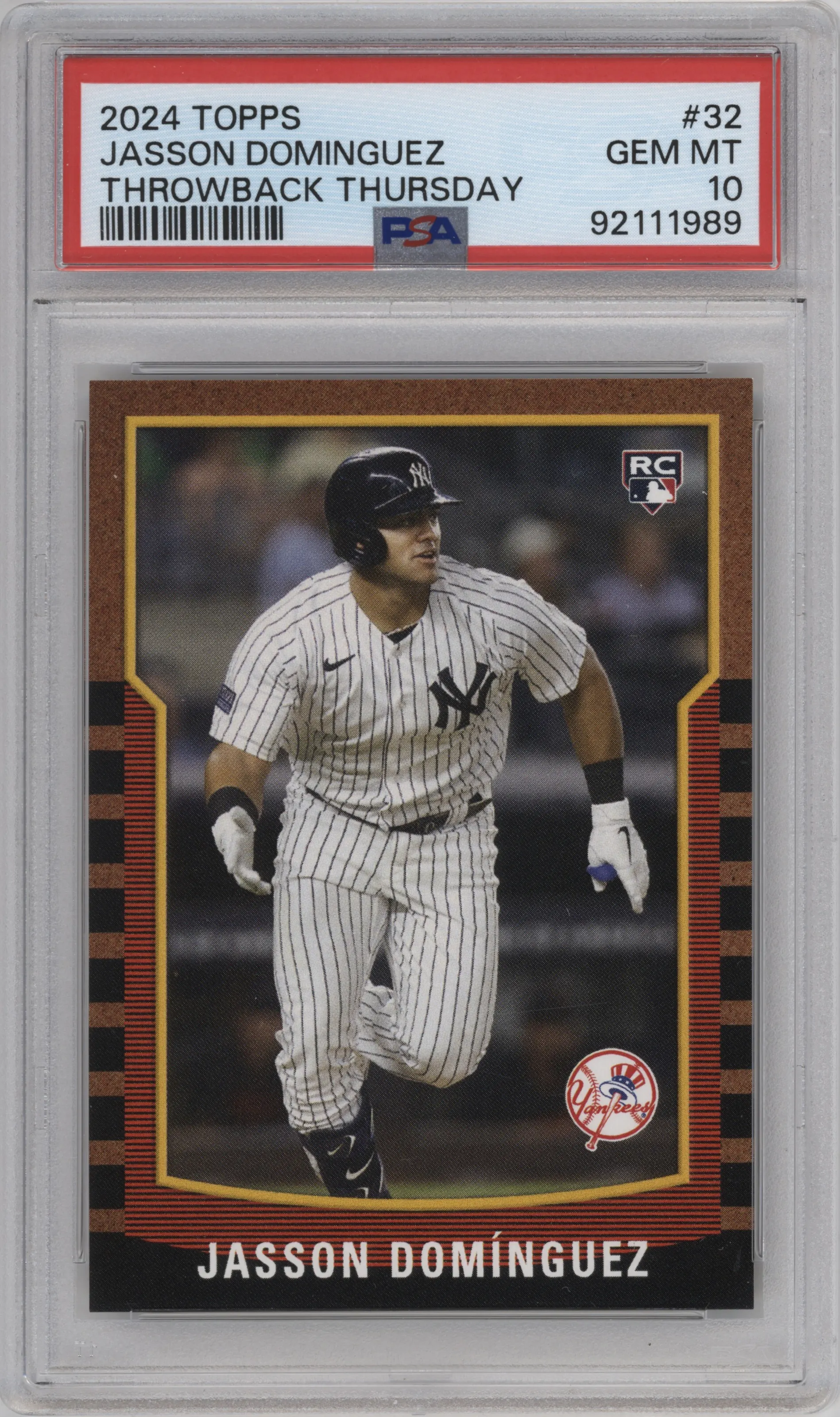2024 Topps Throwback Thursday Jasson Dominguez PSA 10
