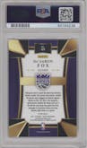 De'Aaron Fox from the 2017-18 Panini Select set featuring a Tri-Color parallel graded by PSA and given an overall grade of 10.