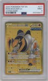 Iron Boulder ex from the 2024 Pokemon SV set graded by PSA and given an overall grade of 9.