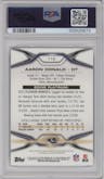 Aaron Donald from the 2014 Topps Platinum set featuring a X-Fractor  parallel graded by PSA and given an overall grade of 10.