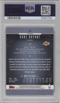 Kobe Bryant from the 2006-07 Topps Finest set graded by PSA and given an overall grade of 10.