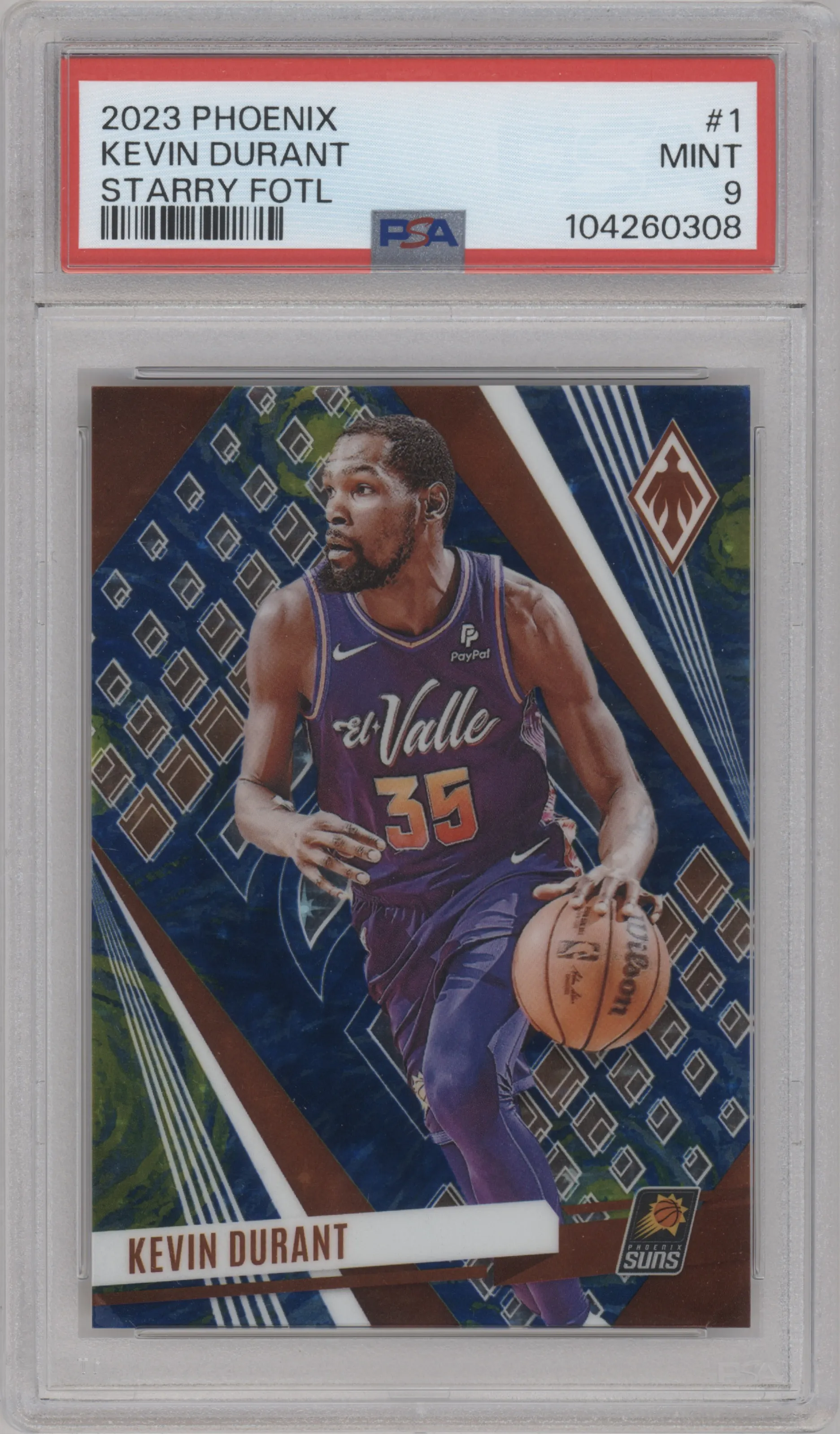 2023 Panini Phoenix Kevin Durant Starry PSA 9