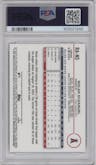 Nolan Schanuel from the 2024 Topps Chrome set graded by PSA and given an overall grade of 9.