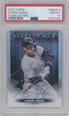 Aaron Judge from the 2022 Topps  Series 1 set graded by PSA and given an overall grade of 10.