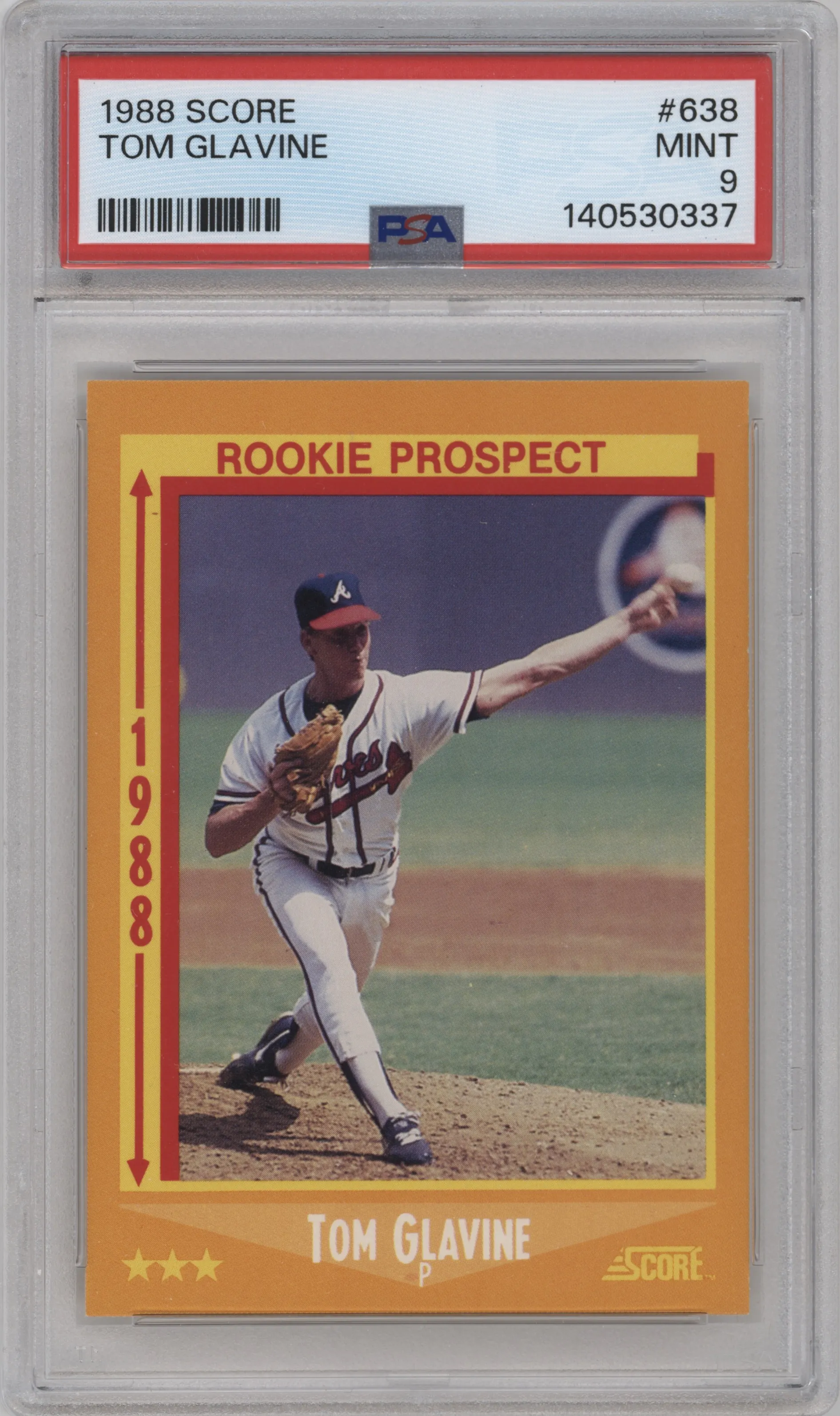 1988 Score Tom Glavine PSA 9