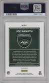 Joe Namath from the 2021 Panini Donruss Optic set graded by PSA and given an overall grade of 10.