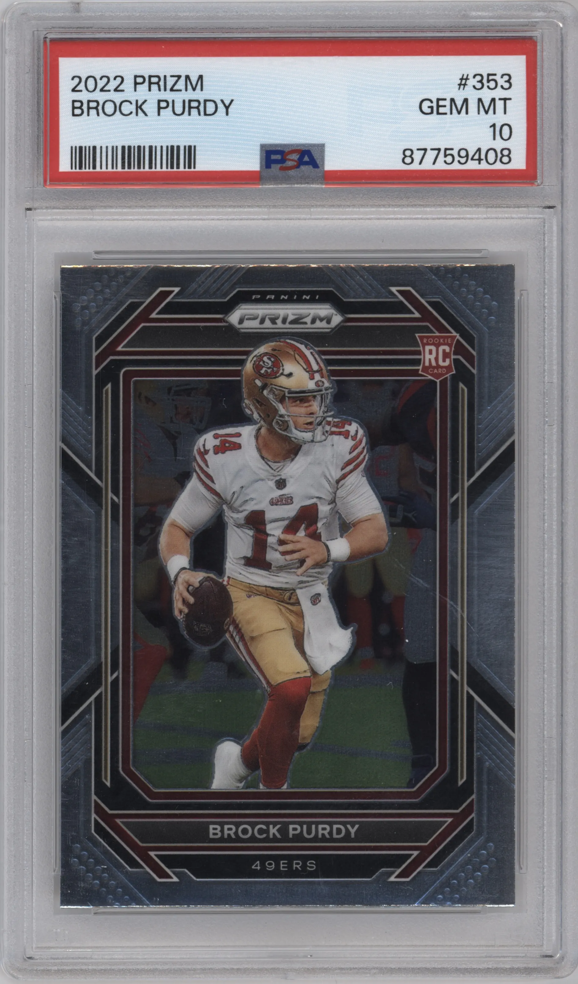 2022 Panini Prizm Brock Purdy PSA 10