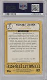 Ronald Acuna from the 2017 Topps Heritage Minor League set graded by PSA and given an overall grade of 10.
