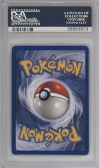 Poliwhirl from the 1999 Pokemon set graded by PSA and given an overall grade of 9.
