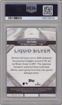 Shohei Ohtani from the 2025 Topps Diamond Icons set graded by PSA and given an overall grade of 10.
