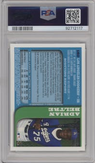 Adrian Beltre from the 1997 Bowman Chrome set graded by PSA and given an overall grade of 10.