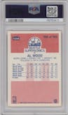 Al Wood from the 1986-87 Fleer set graded by PSA and given an overall grade of 9.