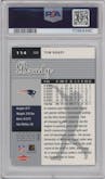 Tom Brady from the 2006 Fleer Ultra set graded by PSA and given an overall grade of 9.