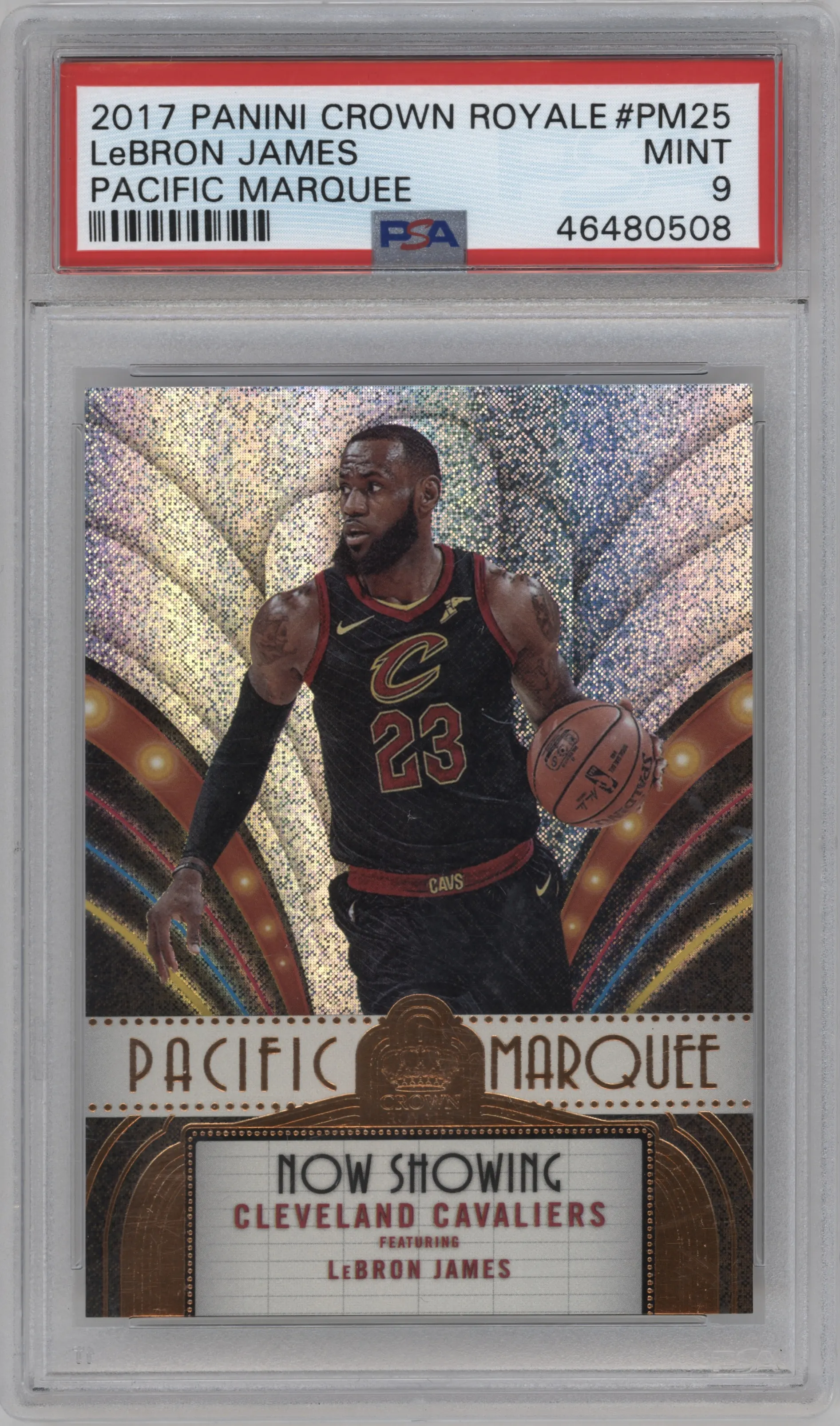 2017 Panini Crown Royale Pacific Marquee LeBron James #PM-25 PSA 9
