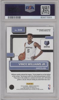 Vince Williams Jr. from the 2022-23 Panini Donruss set featuring a Choice parallel graded by PSA and given an overall grade of 10.
