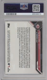 Elly De La Cruz from the 2023 Topps Now set graded by PSA and given an overall grade of 10.