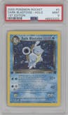 Dark Blastoise from the 2000 Pokemon set graded by PSA and given an overall grade of 9.