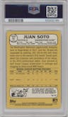 Juan Soto from the 2017 Topps Heritage Minor League set graded by PSA and given an overall grade of 10.