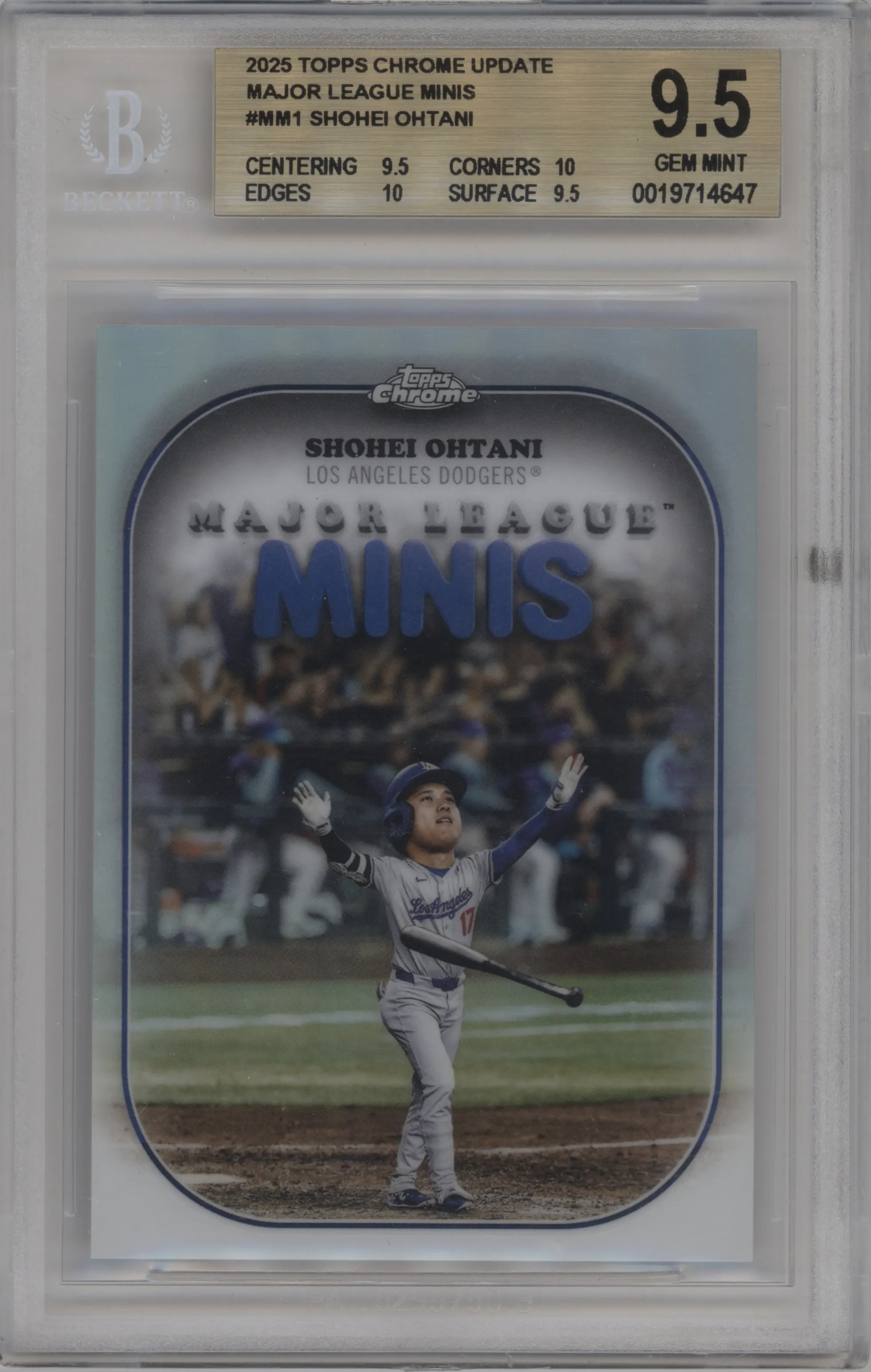 2025 Topps Chrome Update Major League Minis Shohei Ohtani #MM-1 BGS 9.5