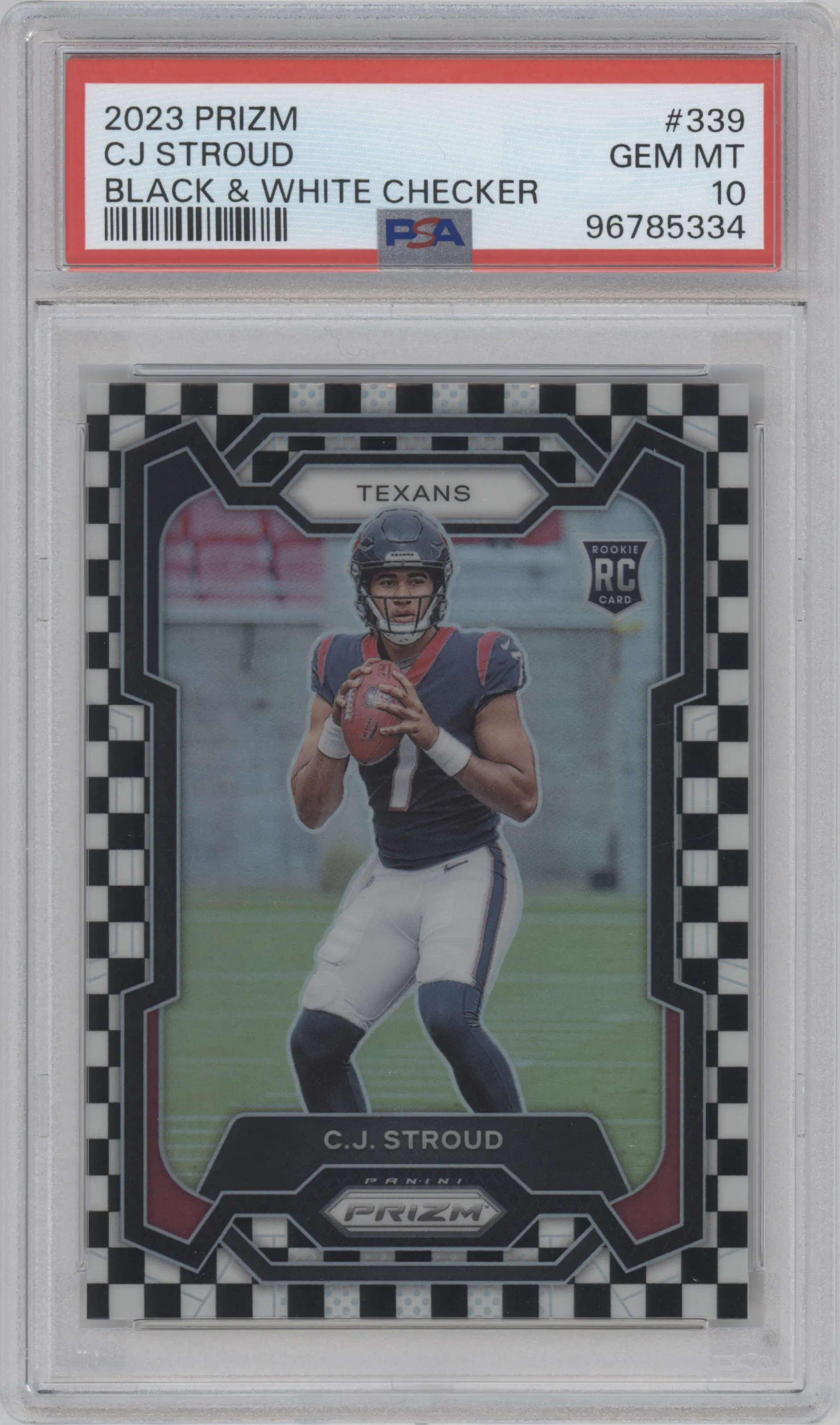 2023 Panini Prizm C.J. Stroud Black/White Checker PSA 10