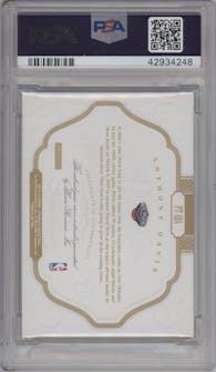 Anthony Davis from the 2014-15 Panini Flawless set featuring a Emerald parallel graded by PSA and given an overall grade of 9.